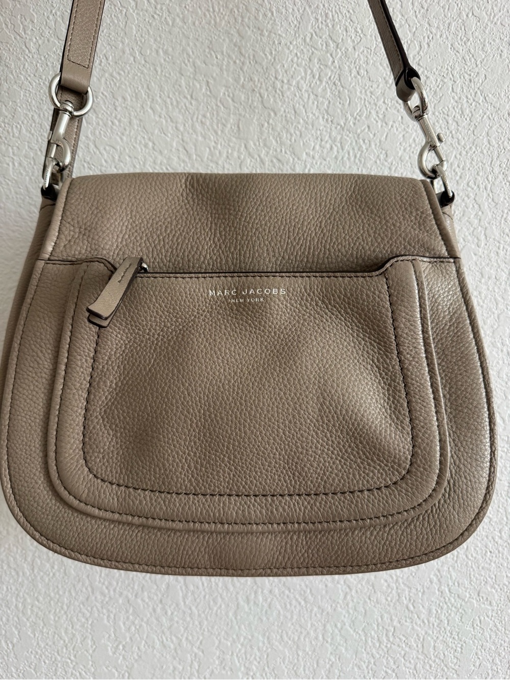 Marc Jacobs Pebble Gray Crossbody Bag